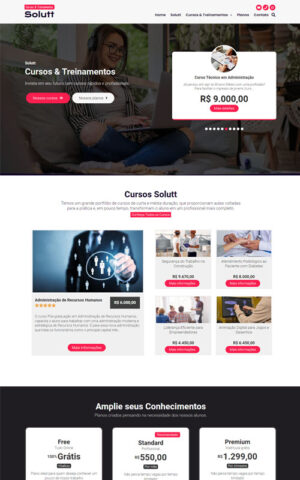 Página incial do site