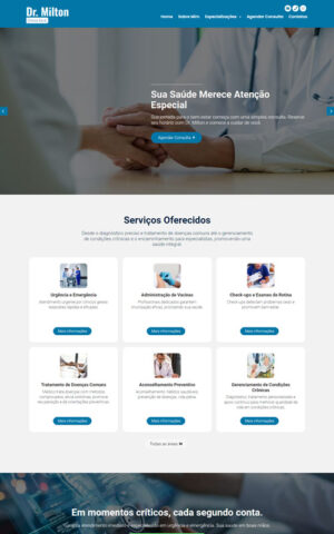 Modelo de Site para para médico autônomos e clínica de médicos