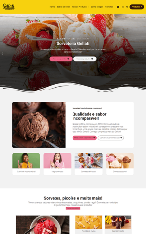 Página inicial do site