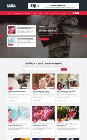 Modelo de site com Portal de notícias