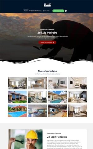 Modelo de site para pedreiros autônomos