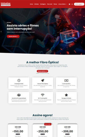 Modelo de Site para empresas e provedores de internet