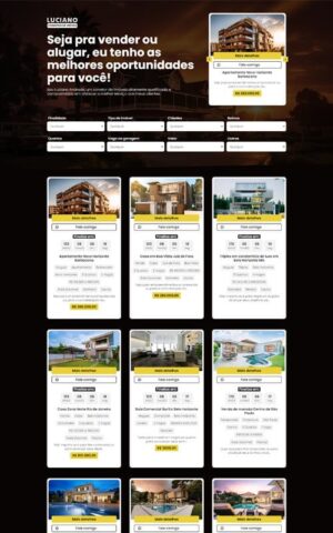 Modelo de site com Página de venda para corretores de imóveis