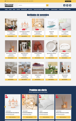 Pagina inicial do site